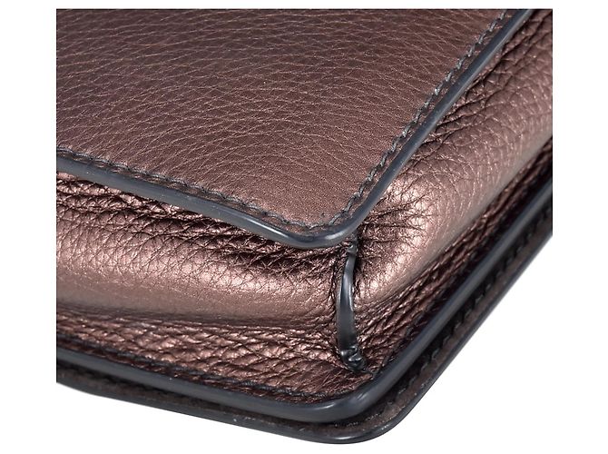 Borsa a tracolla con patta a catena Dior Medium J'Adior marrone - vista 8
