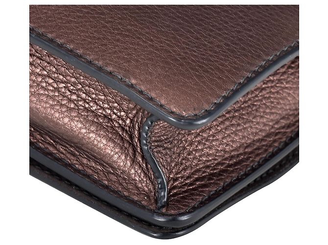 Borsa a tracolla con patta a catena Dior Medium J'Adior marrone - vista 9