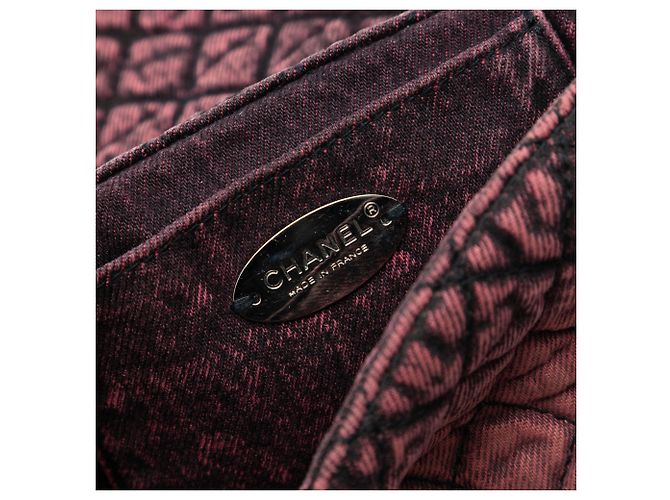 Borsa a tracolla Chanel Small Square CC trapuntata Denimpression Single Flap rosa - vista 5