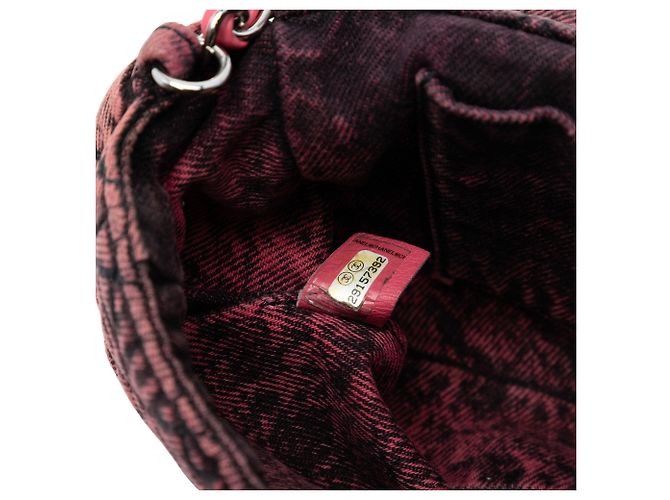 Borsa a tracolla Chanel Small Square CC trapuntata Denimpression Single Flap rosa - vista 6