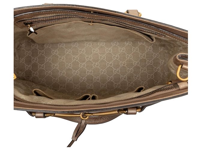 Borsa Gucci in pelle Bright Bit dorata D'oro - vista 4