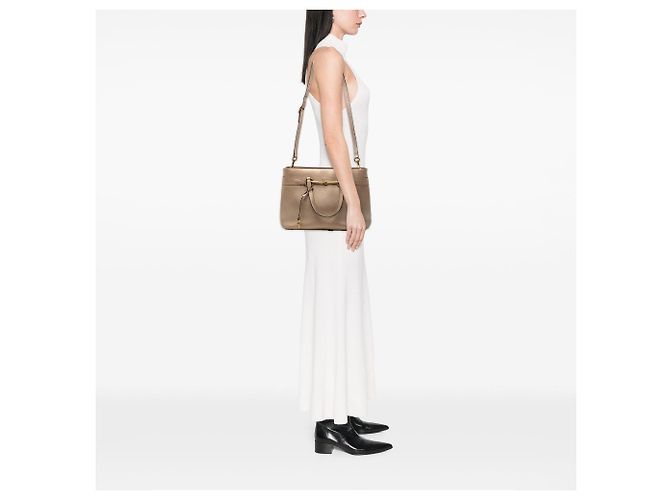 Borsa Gucci in pelle Bright Bit dorata D'oro - vista 7