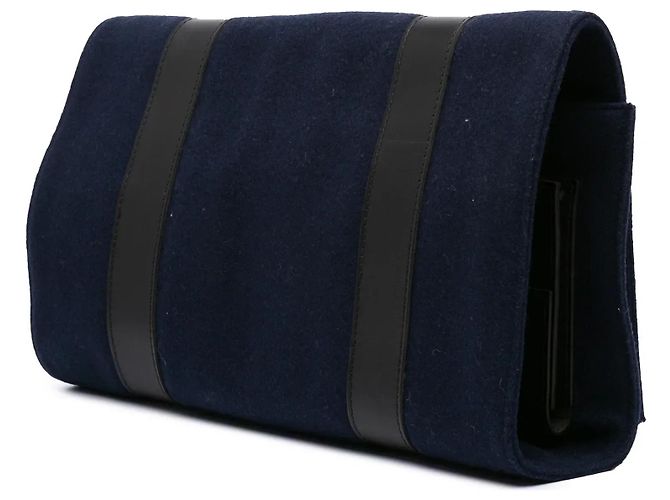 Clutch organizer da viaggio in feltro blu Dior - vista 2