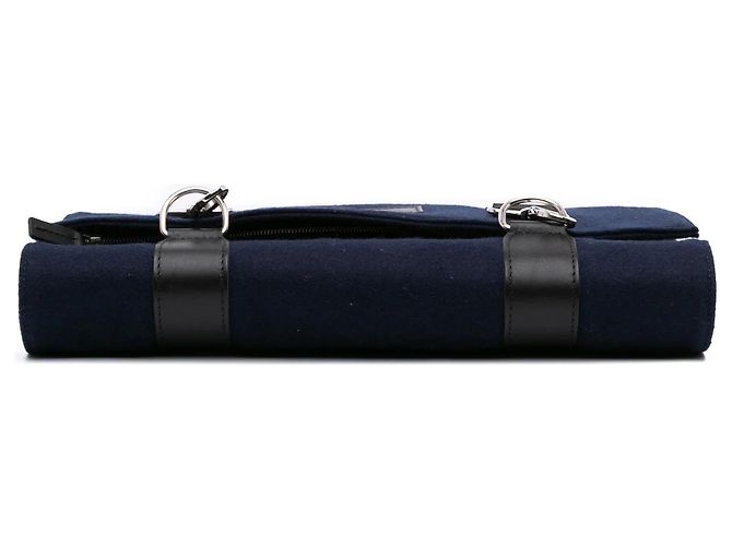 Clutch organizer da viaggio in feltro blu Dior - vista 3