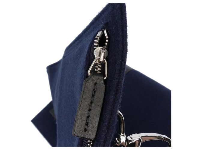 Clutch organizer da viaggio in feltro blu Dior - vista 5