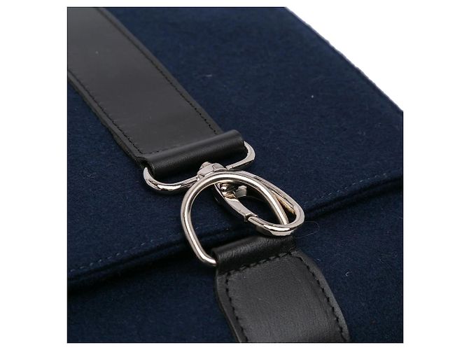 Clutch organizer da viaggio in feltro blu Dior - vista 7