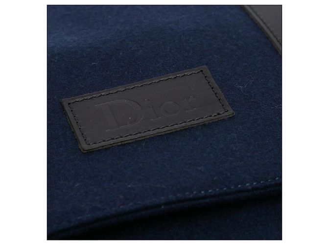 Clutch organizer da viaggio in feltro blu Dior - vista 8