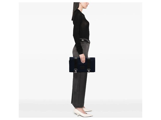 Clutch organizer da viaggio in feltro blu Dior - vista 9