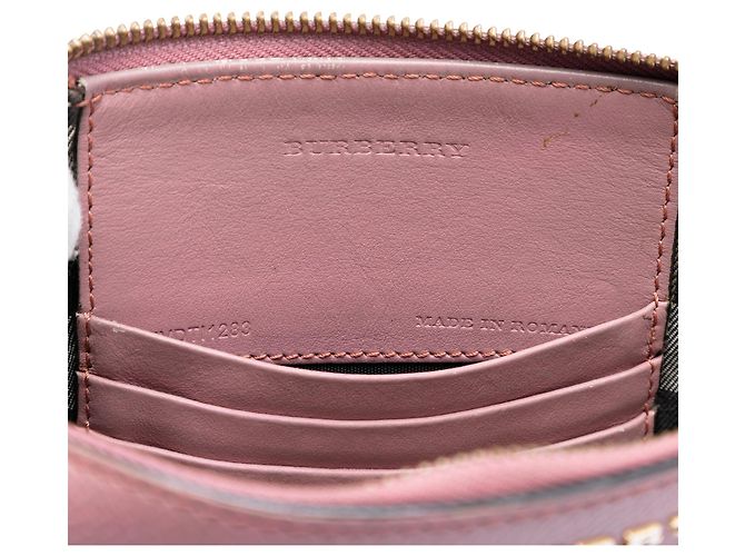 Borsa a tracolla in pelle Peyton rosa Burberry - vista 5