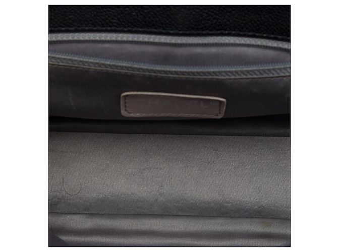 Borsa a tracolla Chanel Caviar Pocket In The City Single Flap nera Nero - vista 4