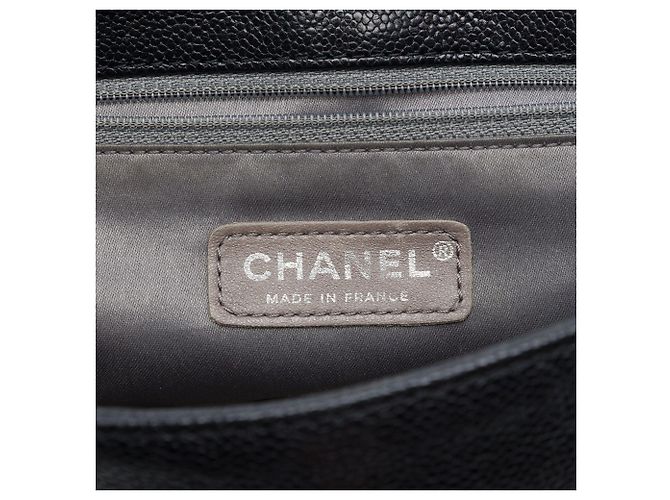 Borsa a tracolla Chanel Caviar Pocket In The City Single Flap nera Nero - vista 5