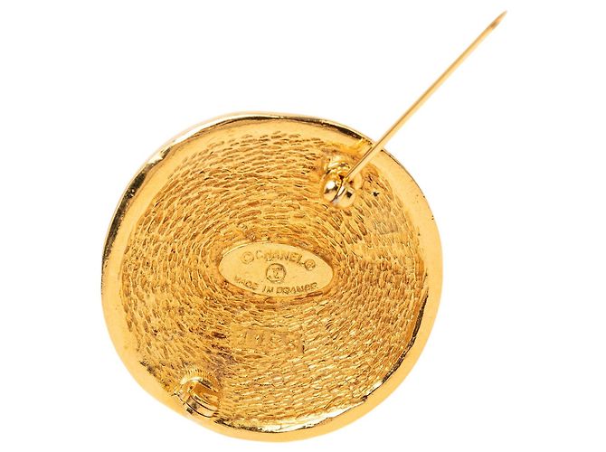 Spilla Chanel CC 31 Rue Cambon placcata oro D'oro - vista 3