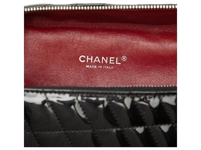 Borsa a Spalla Chanel Black Quilted Patent Geometric Kaleidoscope Nero - vista 5