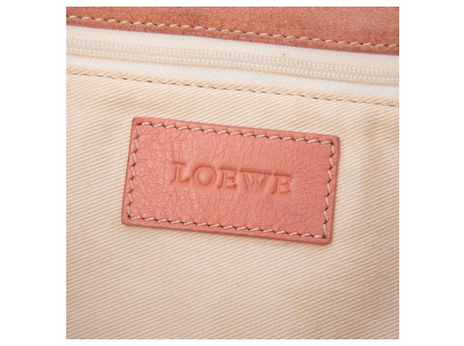 Bolso LOEWE Suede Crown Logo Shopper rosa - vista 5