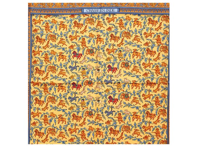 Hermès Chasse En Inde Seidentuch 90 Orange - Ansicht 2