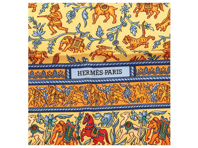 Hermès Chasse En Inde Seidentuch 90 Orange - Ansicht 4