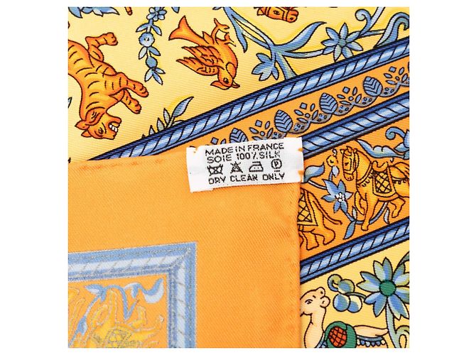 Hermès Chasse En Inde Seidentuch 90 Orange - Ansicht 6