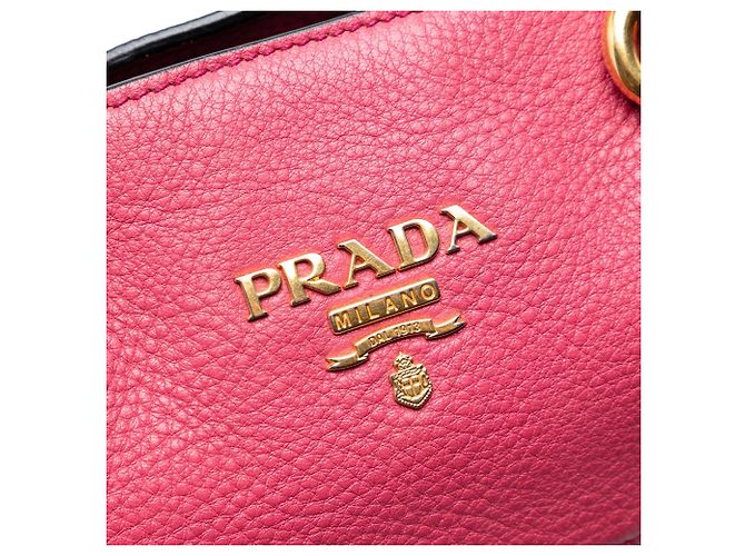 Borsa Tote Open Convertible Prada Vitello Daino rosa - vista 5