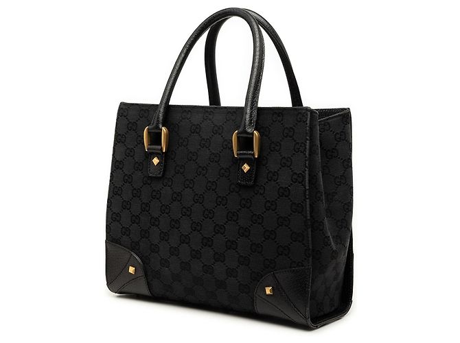 Borsa Gucci GG Canvas Nailhead nera Nero - vista 2