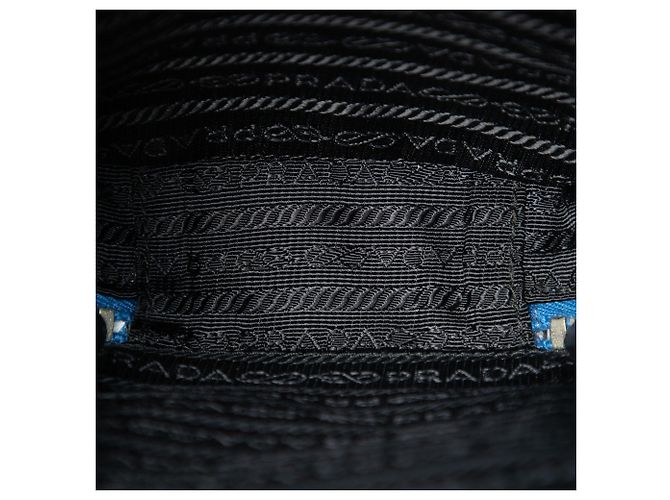 Borsa a tracolla verticale Blue Prada Saffiano Whale Brique - vista 4