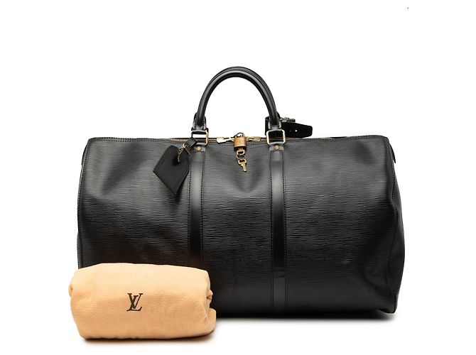 Borsa da viaggio Louis Vuitton Epi Keepall 50 nera Nero - vista 9