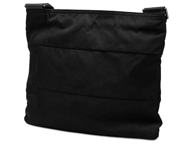 Borsa a tracolla con zip Prada Tessuto nero - vista 2