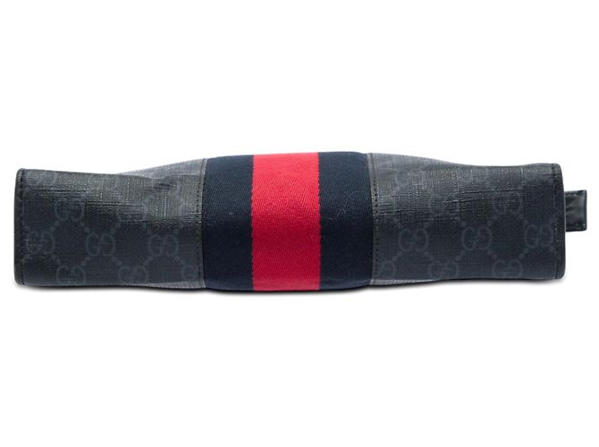 Clutch Gucci GG Supreme Web nera Nero - vista 3