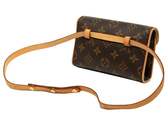 Borsa a tracolla Louis Vuitton Monogram Pochette Florentine marrone - vista 2