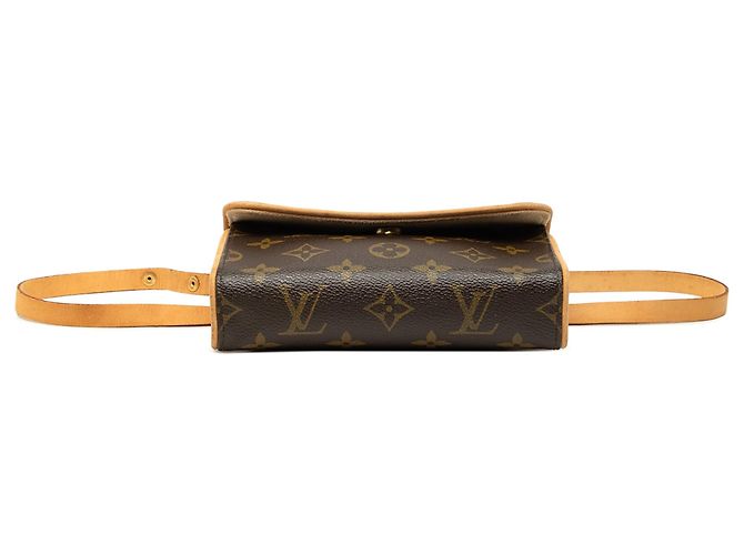 Borsa a tracolla Louis Vuitton Monogram Pochette Florentine marrone - vista 3
