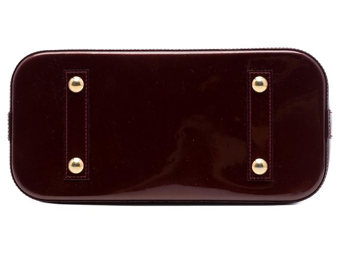 Borsa Louis Vuitton Monogram Vernis Alma PM rossa Rosso - vista 3