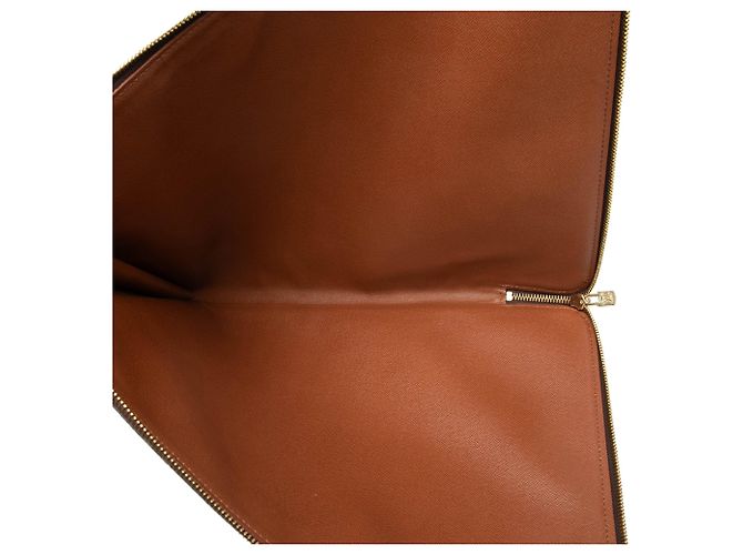Pasta Executiva Louis Vuitton Monogram Poche Documents Portfolio Marrom - vista 4
