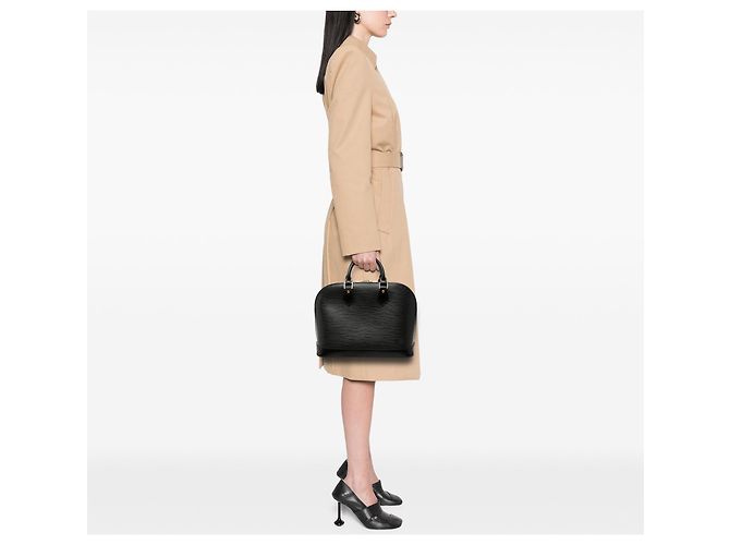 Borsa Louis Vuitton Epi Alma PM Nera Nero - vista 6