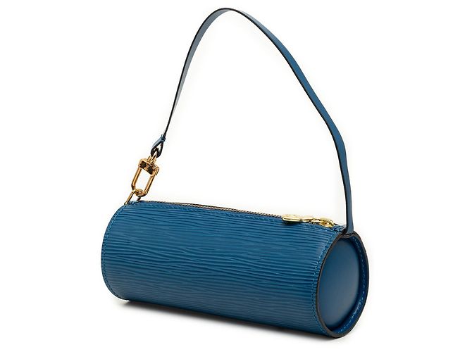 Borsa Pochette Papillon Epi blu Louis Vuitton - vista 2