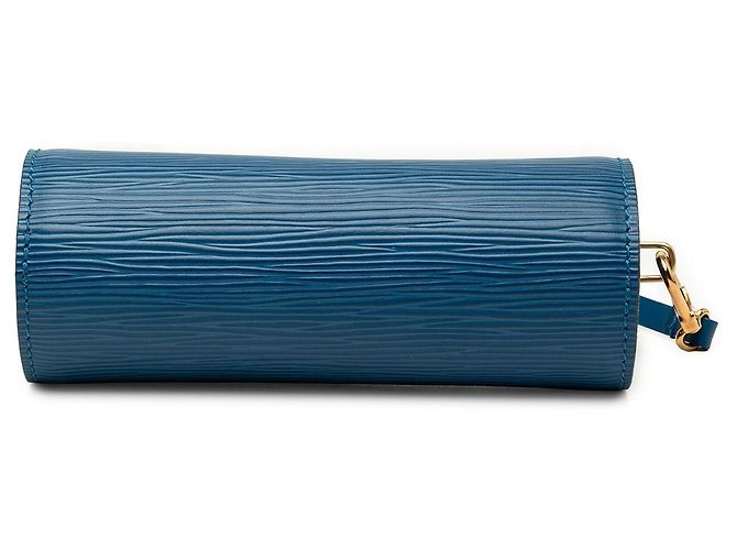 Borsa Pochette Papillon Epi blu Louis Vuitton - vista 3