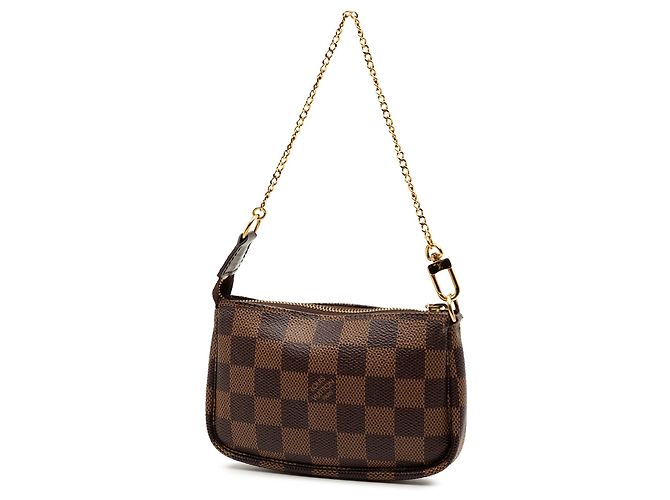 Sac à main Mini Pochette Accessoires Louis Vuitton Damier Ebene marron - vue 2