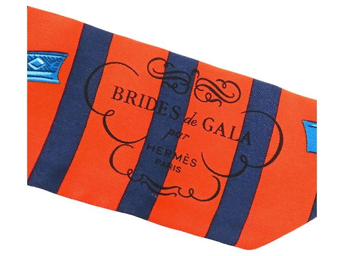 Hermès Seidentuch Orange Brides De Gala Bayaderes Twilly - Ansicht 3