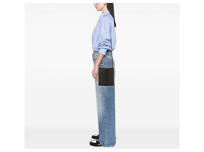 Borsa a tracolla pochette Herline in tela grigia Hermès Grigio - vista 6