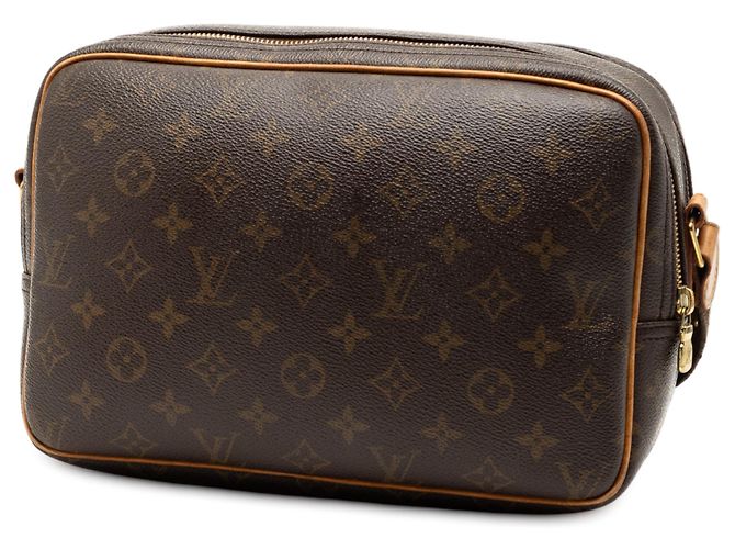 Borsa a tracolla Louis Vuitton Monogram Reporter PM marrone - vista 2