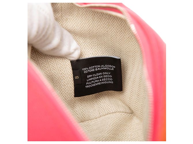 Piccola borsa vanity Hermès Small Toile Bride A Brac rosa - vista 5