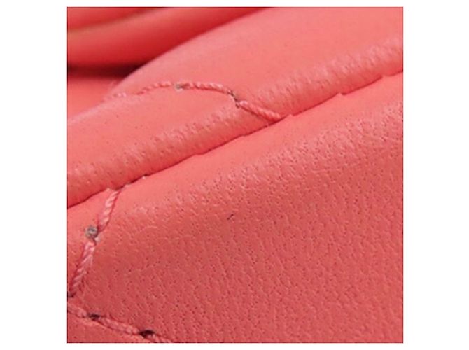 Mini Borsa Chanel Square Classic Lambskin Single Flap Crossbody Rosa - vista 12