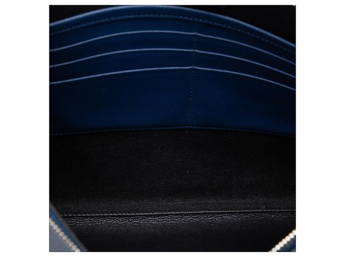 Clutch Blue Prada Saffiano Bellboy Voyage - vista 4