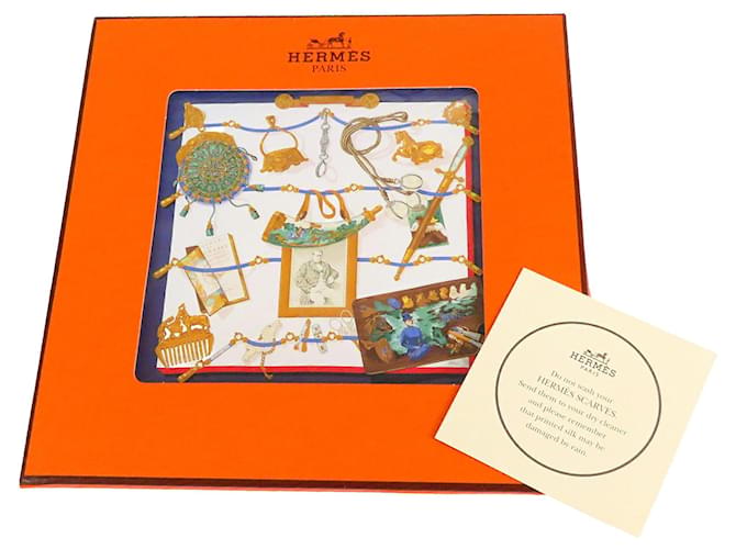 Hermès Sciarpa in seta blu Memoire d Hermes 90 - vista 7