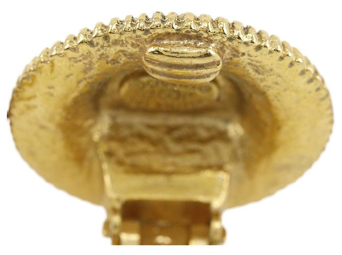 Orecchini a clip con medaglione placcati in oro Gold Chanel CC D'oro - vista 5