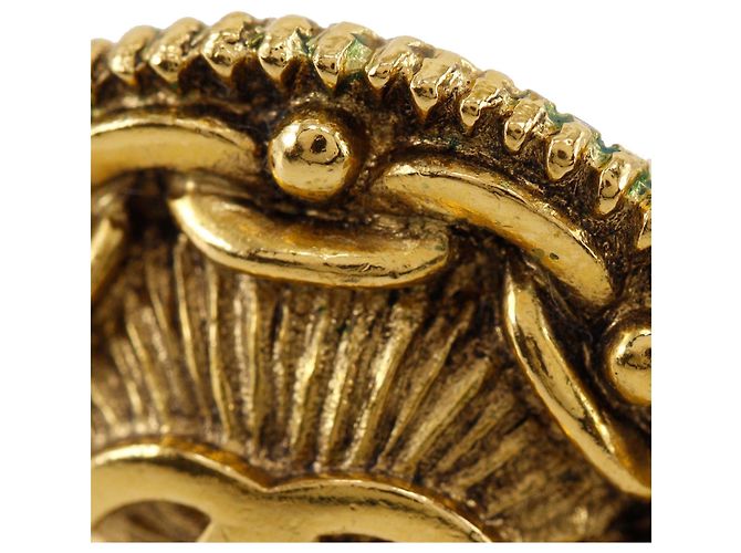 Orecchini a clip con medaglione placcati in oro Gold Chanel CC D'oro - vista 6