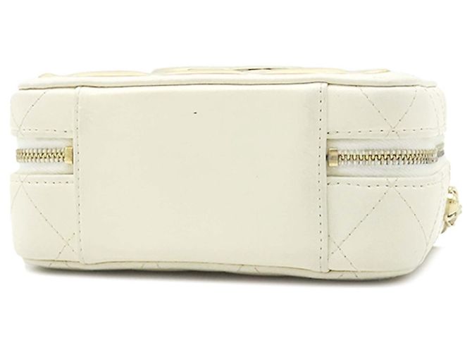 Vanity Borsa a tracolla Chanel Mini CC in agnello trapuntato e placca dorata D'oro - vista 2