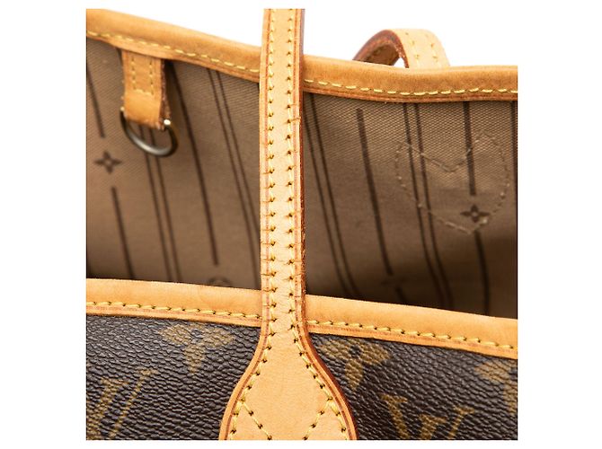 Borsa Tote Louis Vuitton Monogram Neverfull MM marrone - vista 7