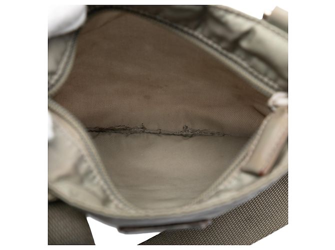 Borsa a tracolla Prada Tessuto con zip grigia Grigio - vista 4
