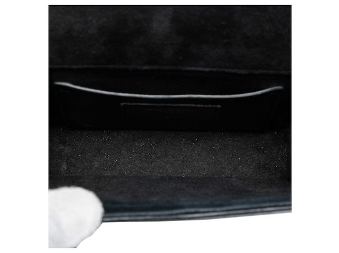 Borsa a tracolla Kate con nappa con stampa coccodrillo nera Saint Laurent Small Nero - vista 4