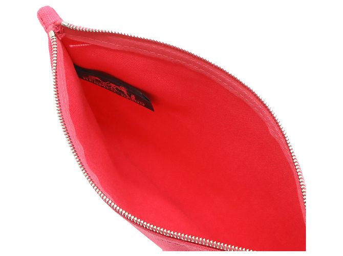 Pochette plana Red Hermès Toile Bain Yachting PM Vermelho - vista 3