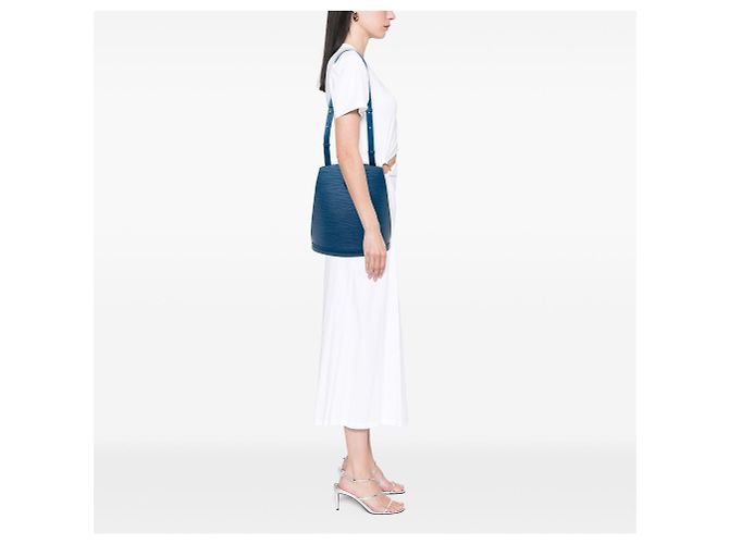 Borsa a tracolla Louis Vuitton Epi Cluny blu - vista 7